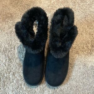 SO® Paulina Women's Faux-Fur Boots- 9